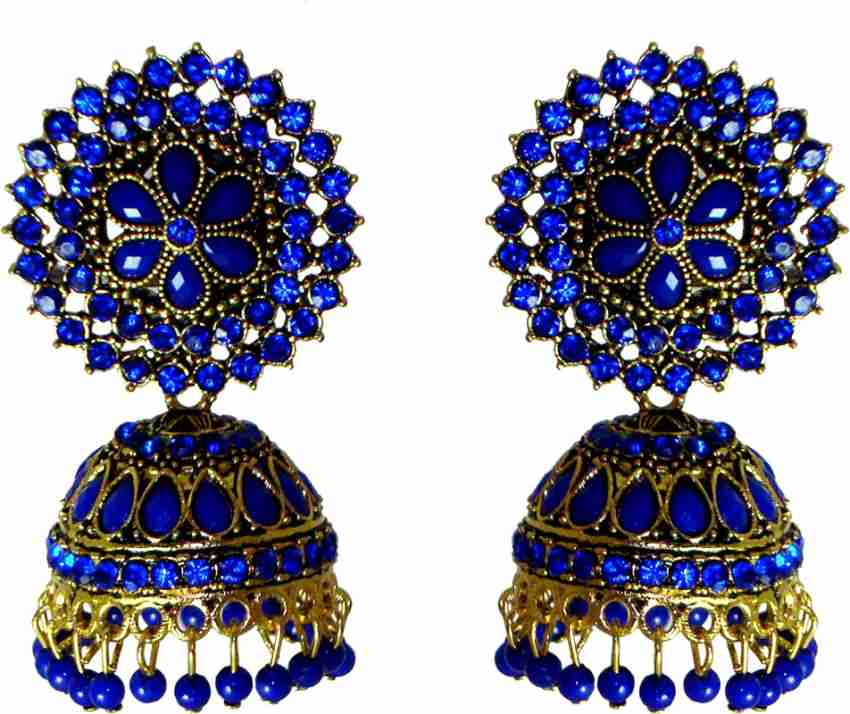 Navy blue deals colour earrings