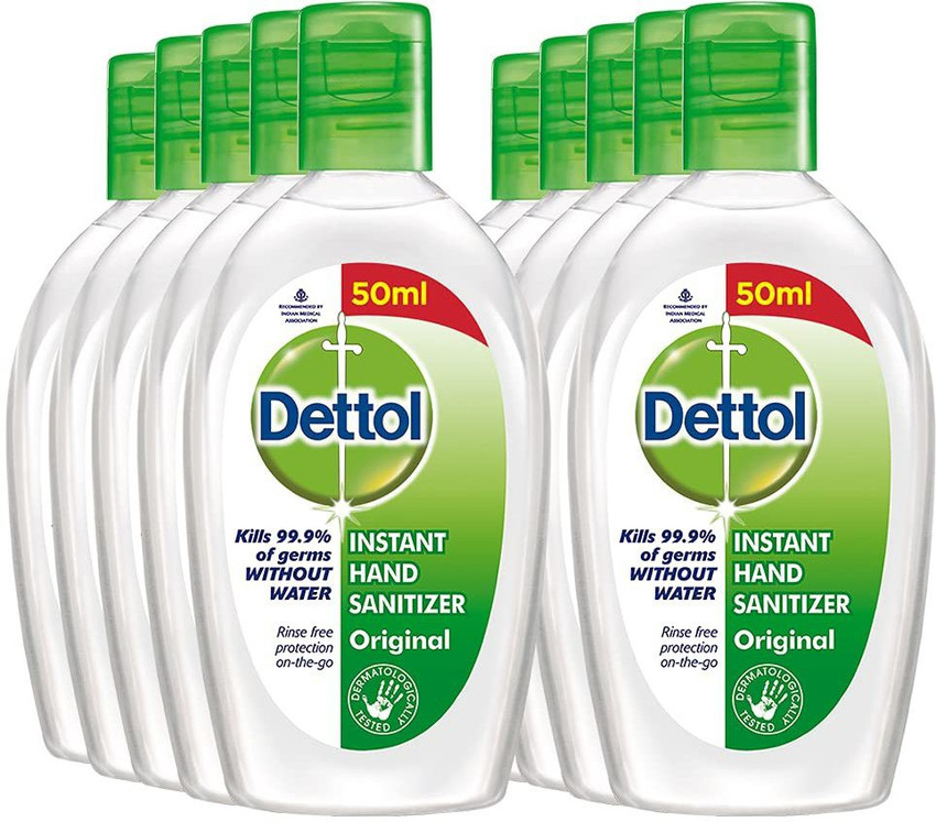 Dettol Alcohol based Original 50ml Pack of 10 Hand Sanitizer