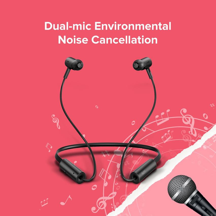 REDMI SonicBass Wireless Bluetooth Neckband in Ear Earphones with Mic ENC Bluetooth Headset