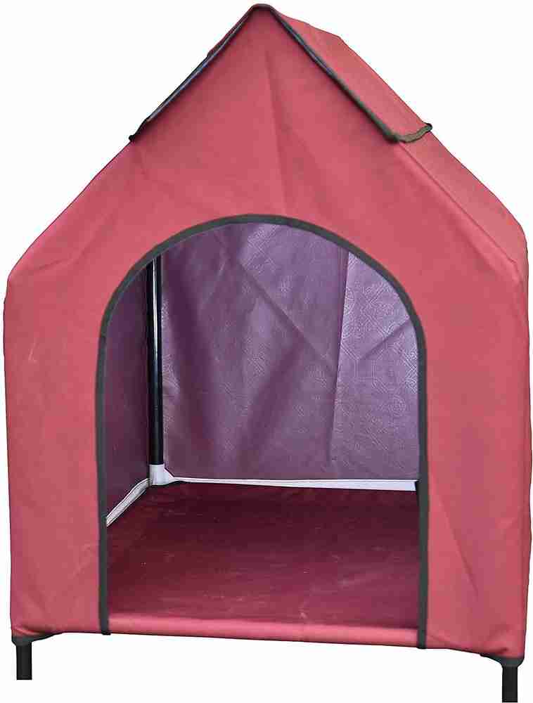 Homecute Elevated Portable Pet House Small Red Dog Cat