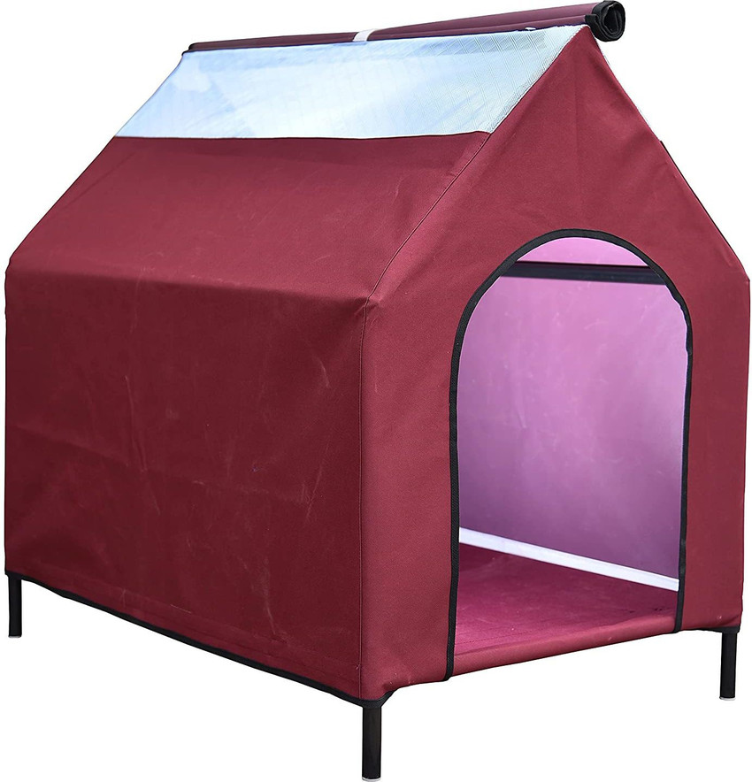 Homecute Elevated Portable Pet House Small Red Dog Cat