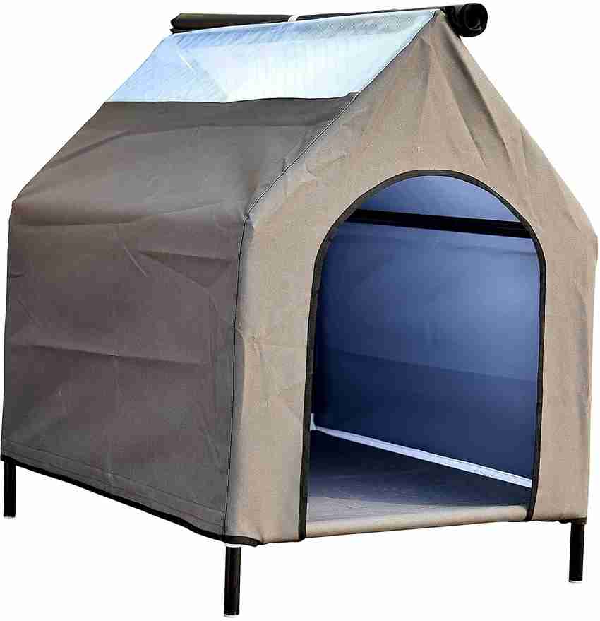 Homecute Elevated Portable Pet House Small Grey Dog Cat