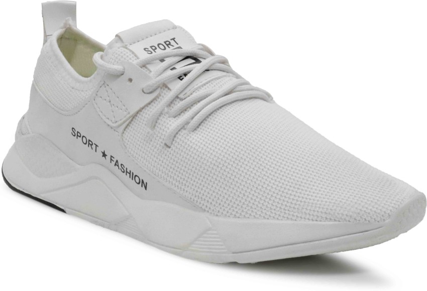Trendy White Sports Shoes For Men