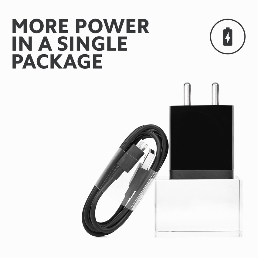 Mi 10 W Supercharge 2 A Wall Charger for Mobile with Detachable Cable