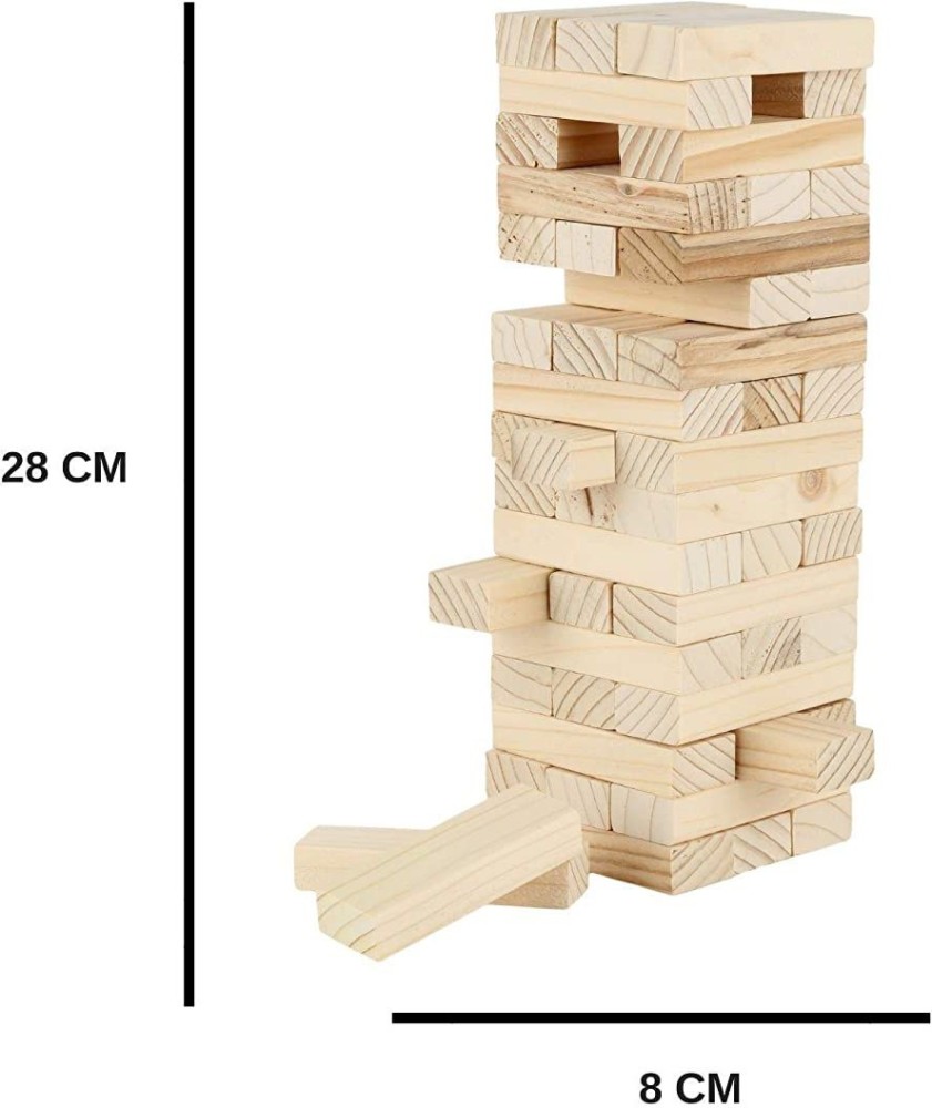  CoolToys Timber Tower Wood Block Stacking Game – Original  Edition (48 Pieces) : Toys & Games