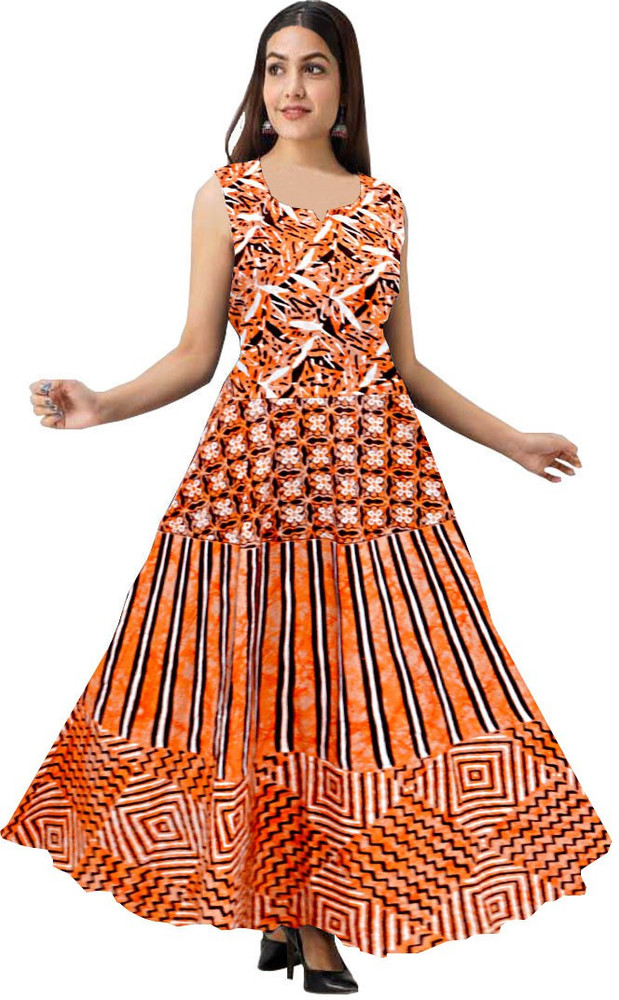 Flipkart cotton long frock store