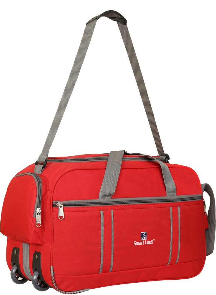Buy Topmoon Fashion Men And Women Red Polyester Duffel Bag With Wheels 55  L Online at Best Prices in India  JioMart