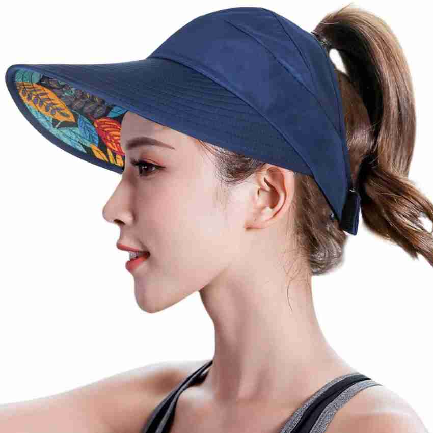 FabSeaons Sun Visor Hats Women Large Brim Summer UV Protection Beach Cap