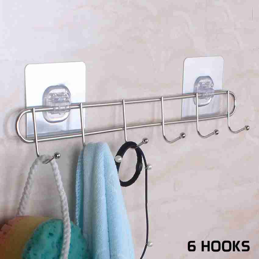 Cloth Hanger 6 Hook - Stainless Steel