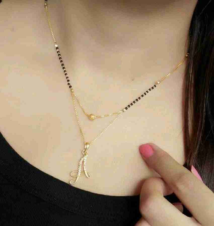 Mangalsutra design clearance with alphabets