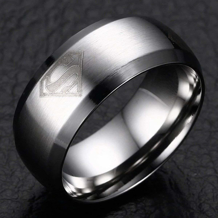 Silver superman ring sale