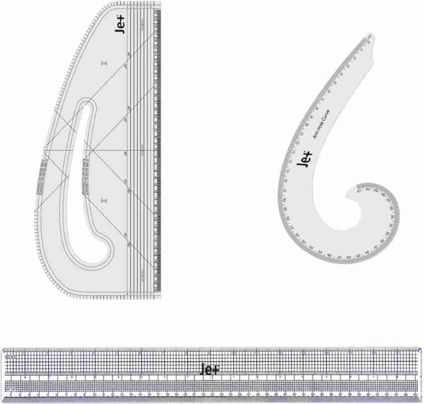 Tiger FC1, Armhole Plastic French Curve # 17, 9, Graduated in inches for  Pattern Making