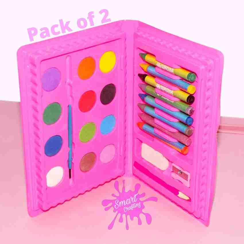 Smart Crafting Kid Pink Art Color Painting Box For