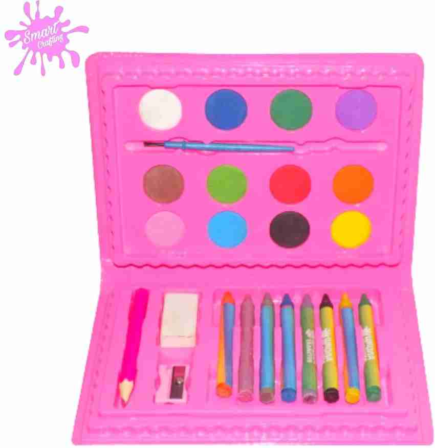 Smart Crafting Kid Pink Art Color Painting Box For