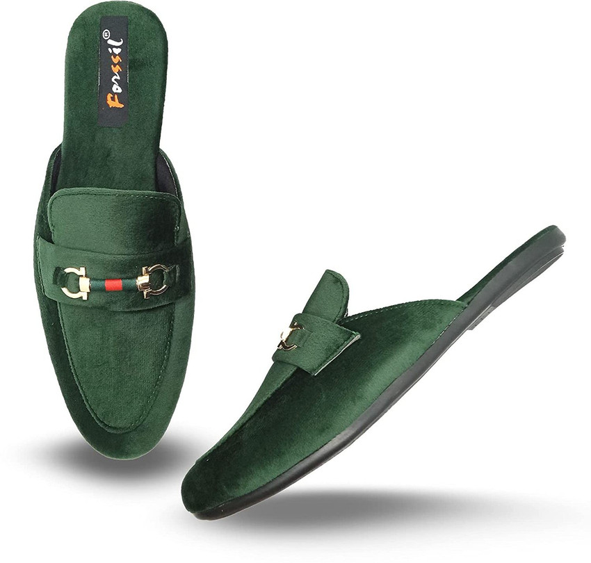 FORSSIL FORSSIL Velvet Casual Slipper Half Mule Open Back Moccasin and Loafers Shoes for Men FSL 1205 Loafers For Men
