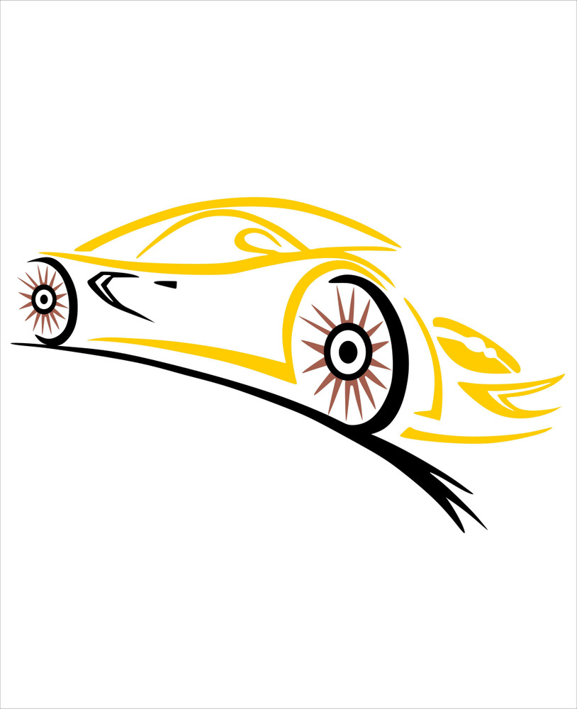 Yellow car outlet stickers