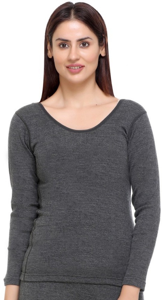 Warm-zone RIB PURE WOOL TOP THERMAL Women Top Thermal - Buy Warm-zone RIB  PURE WOOL TOP THERMAL Women Top Thermal Online at Best Prices in India