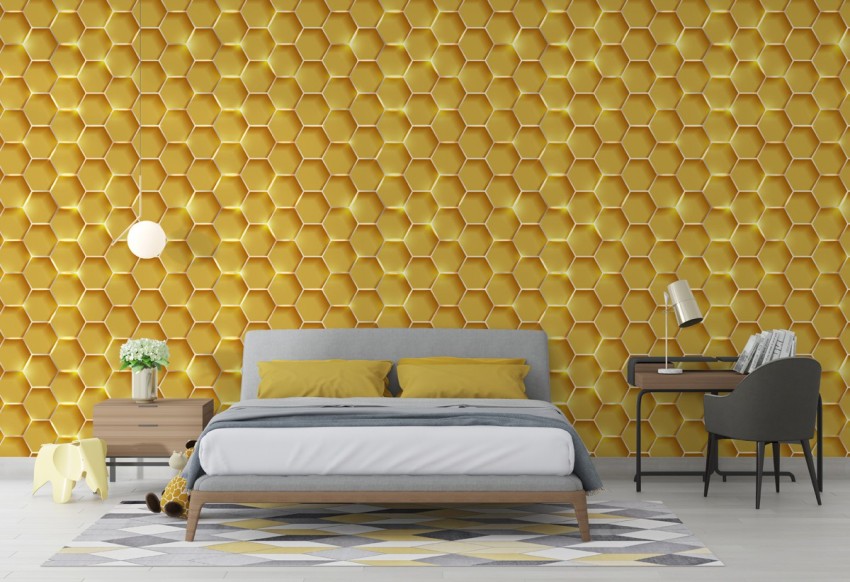 Contemporary Home Decor Golden Yellow Black And Grey Geometric 3d Wallpaper  Mural Background, Texture Architecture, Wall Graphics, Graphic Texture  Background Image And Wallpaper for Free Download