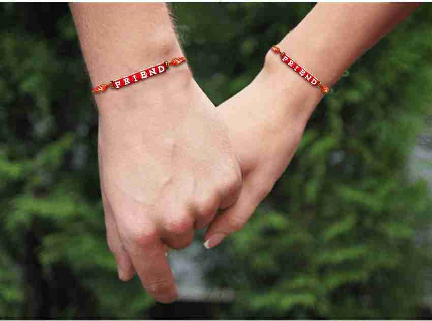 Tuelip Set of 4 Resham Silk Thread Fancy Colorful Friendship Band