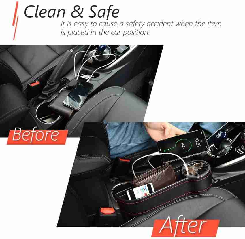 Bestor Electronic Car Seat Gap Filler Car Seat Organizer Full