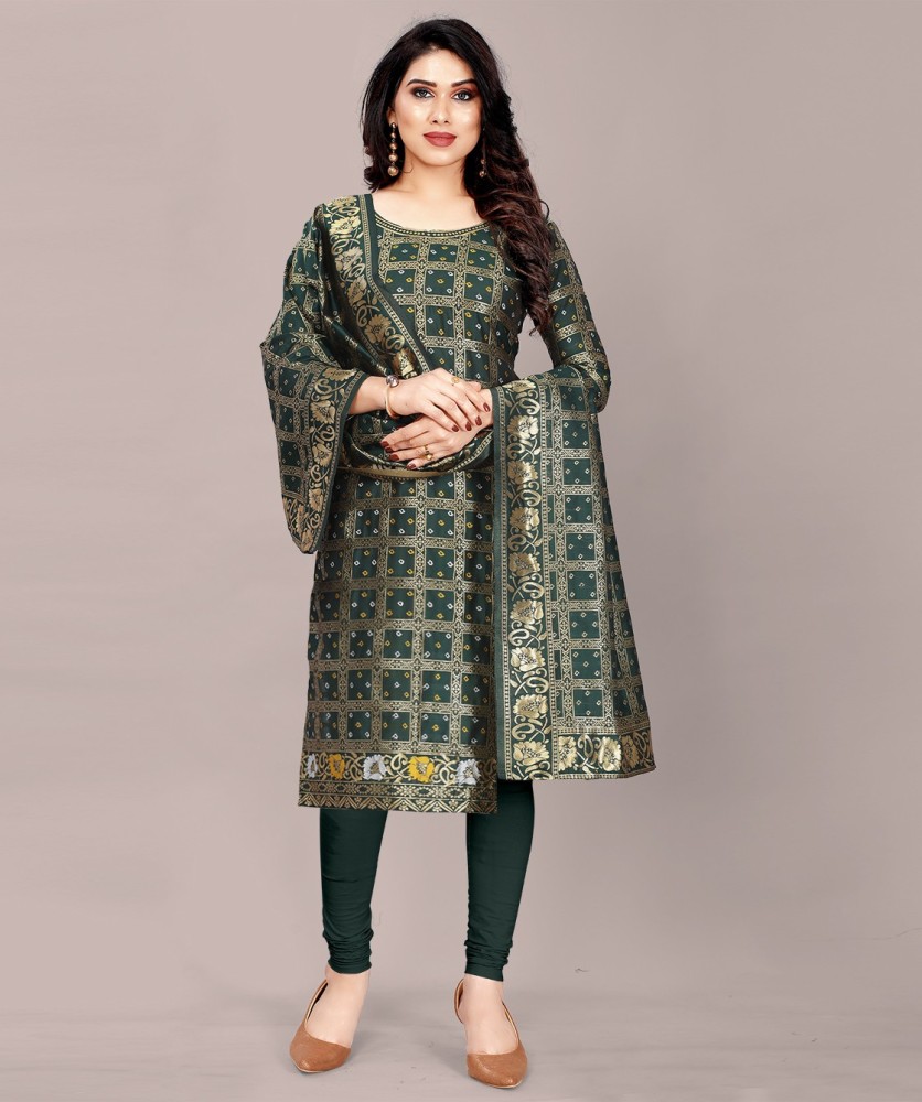 FASHION YOU Jacquard Self Design Kurta Churidar Material Price