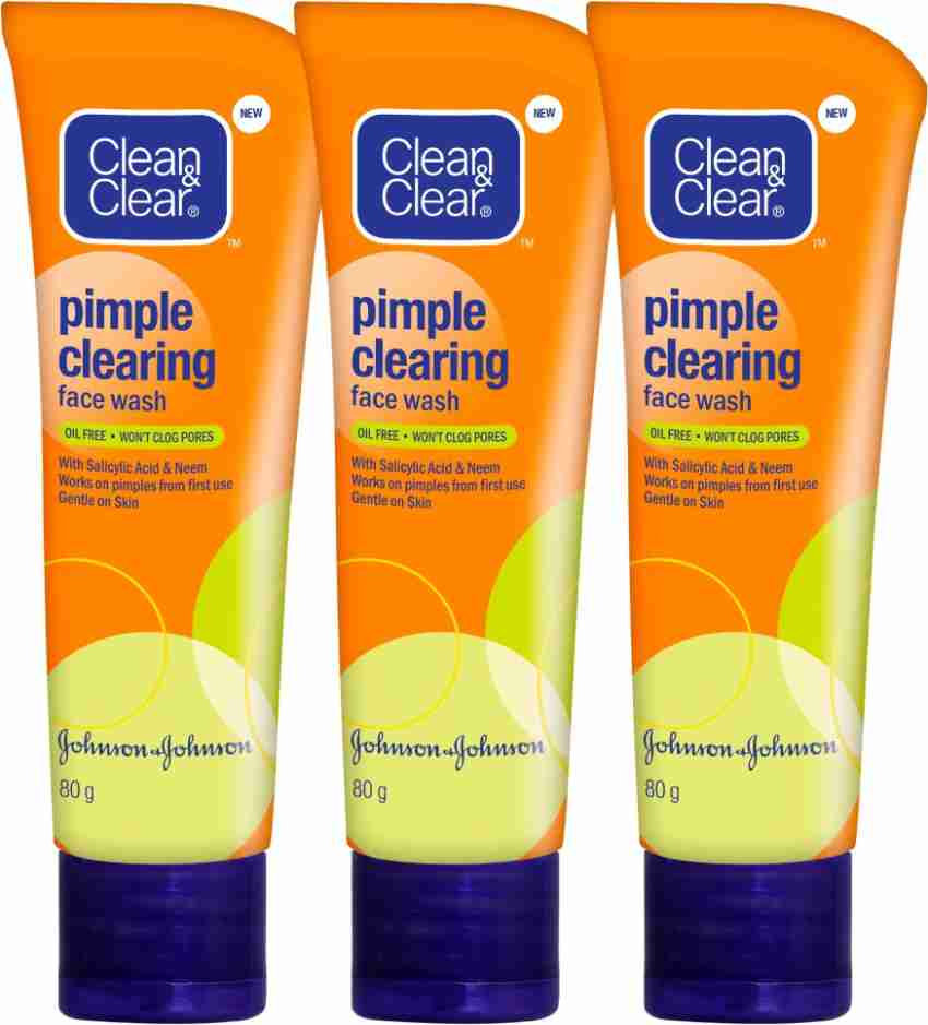 Johnson's Clean & Clear Pimple Clearing Face Wash, 80G : : Beauty