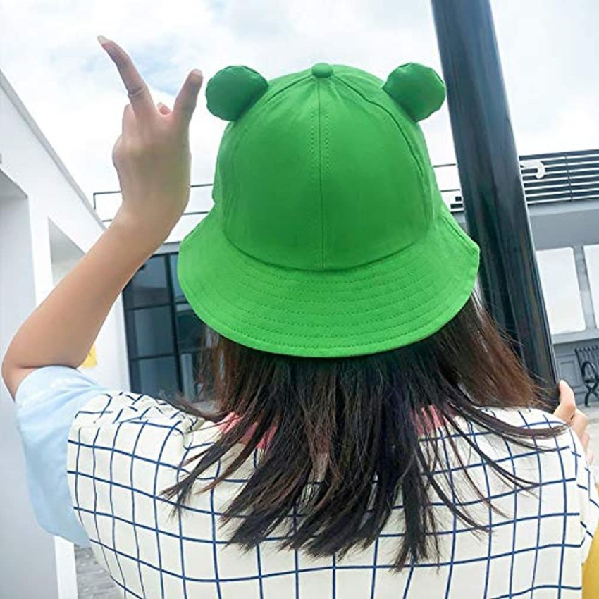 Palay Bucket Sun Hat For Women Girl Adult Cute Frog Bucket Hat Summer Outdoor Foldable Fisherman Hat