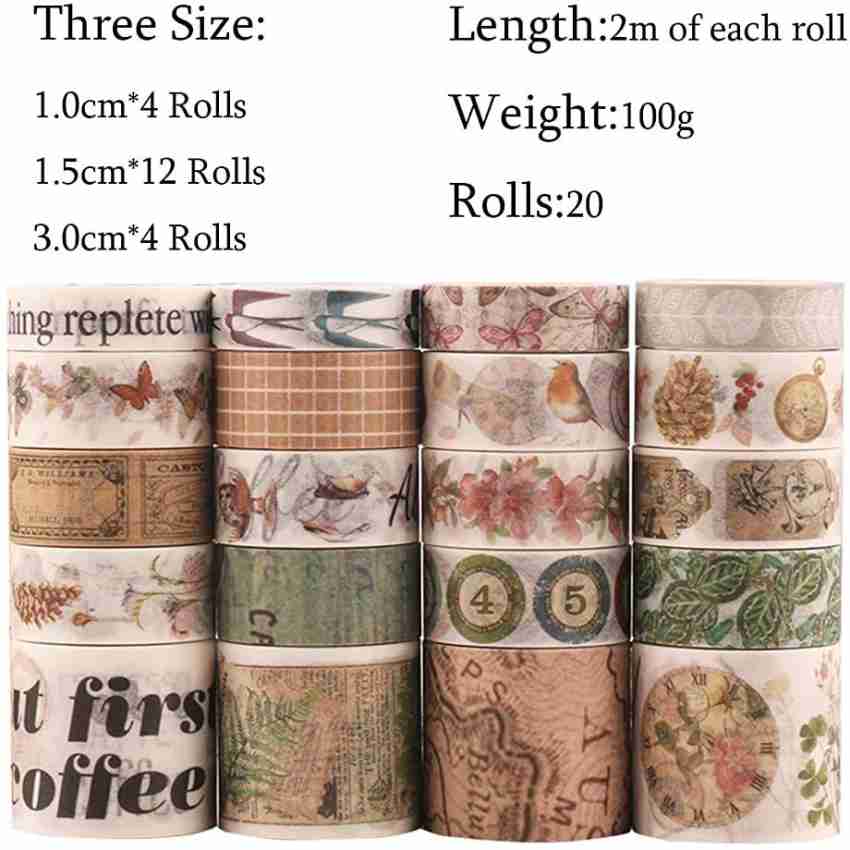 HASTHIP 20 Rolls Washi Tape Set, Ocean Collection Tape with 3 Sizes  10/15/30mm, Sea-Blue Theme, Scrapbook Kit Price in India - Buy HASTHIP 20  Rolls Washi Tape Set, Ocean Collection Tape with