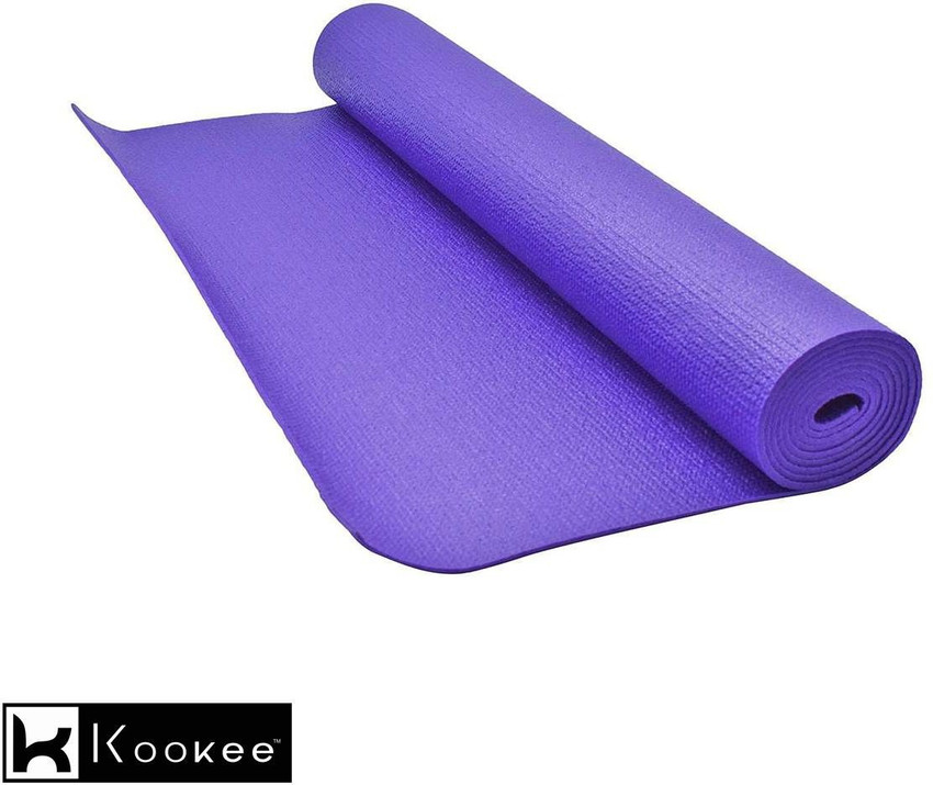 Kookee PVC Foam Yoga Mat 3mm Thick 6 Feet x 2 Feet Purple