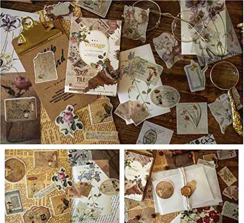 Vintage Stickers, 50 Scrapbook Stickers for Planners Junk Journal, Other