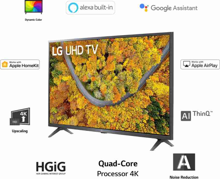 LG 80 Series 43” Alexa Built-in, 4K UHD Smart TV, Native 60Hz Refresh Rate,  Dolby Cinema, Director Settings, Gaming Mode, with Magic Remote (43UP8000