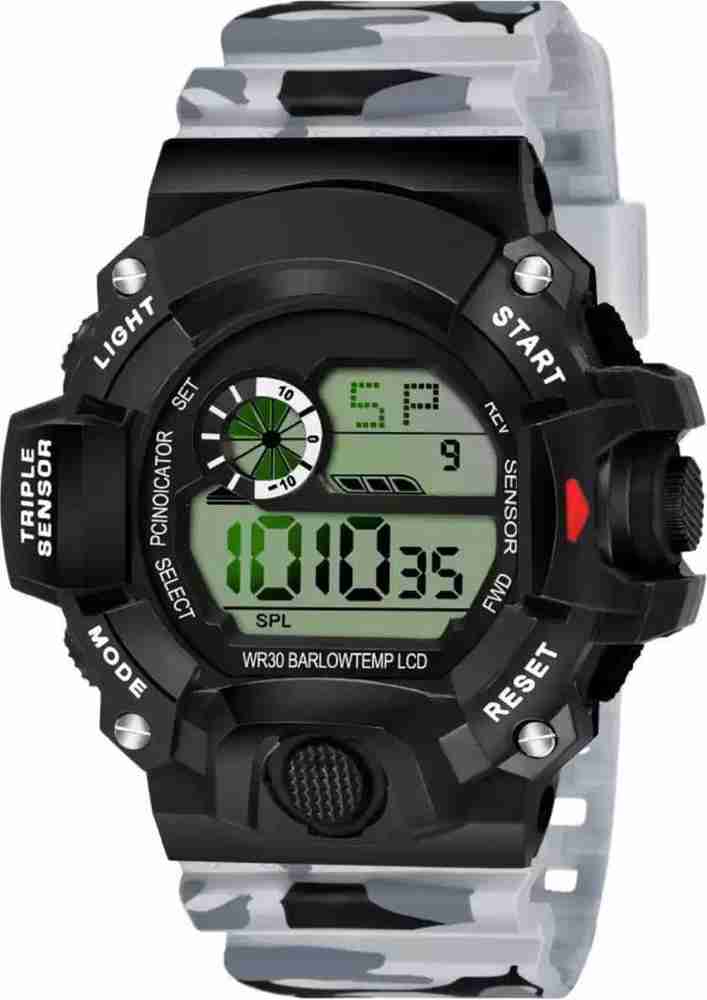 SPORT COLLECTION Grey Digital Attractive Watch Multi Functional Army Color Strap Watch for Boys Kid Digital Watch For Boys Buy SPORT COLLECTION Grey Digital Attractive Watch Multi Functional Army Colo...