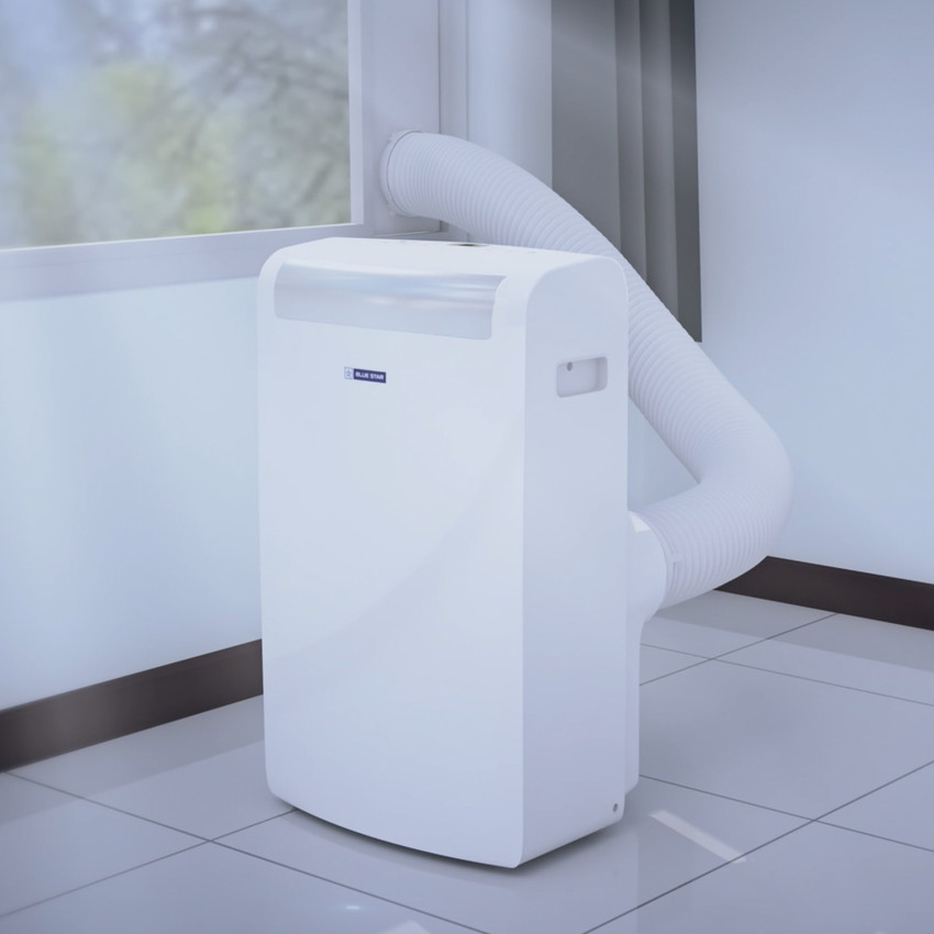 Flipkart.com | Buy Blue Star 1 Ton Portable with Multi Sensors, Self Diagnosis Hydrophilic Gold Fins for Protection AC - White, Grey Online at best Prices In India portable portable ac