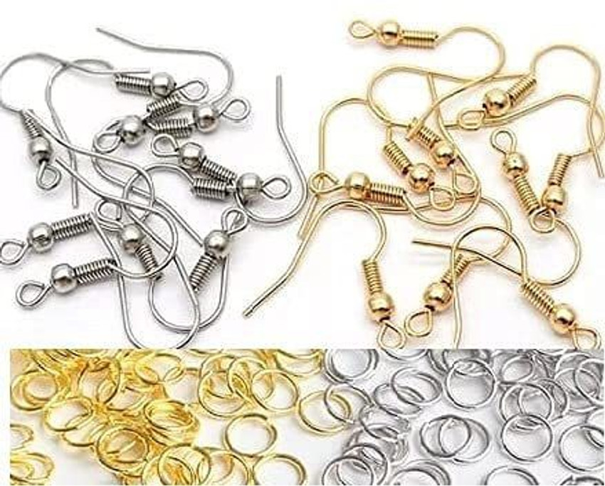 Zilzon Earring Hooks Jump Rings in Specially for Jewellery Making Pack 0f 50 pcs.Each Earring Hooks Jump Rings in Specially for Jewellery Making Pack 0f 50 pcs.Each shop