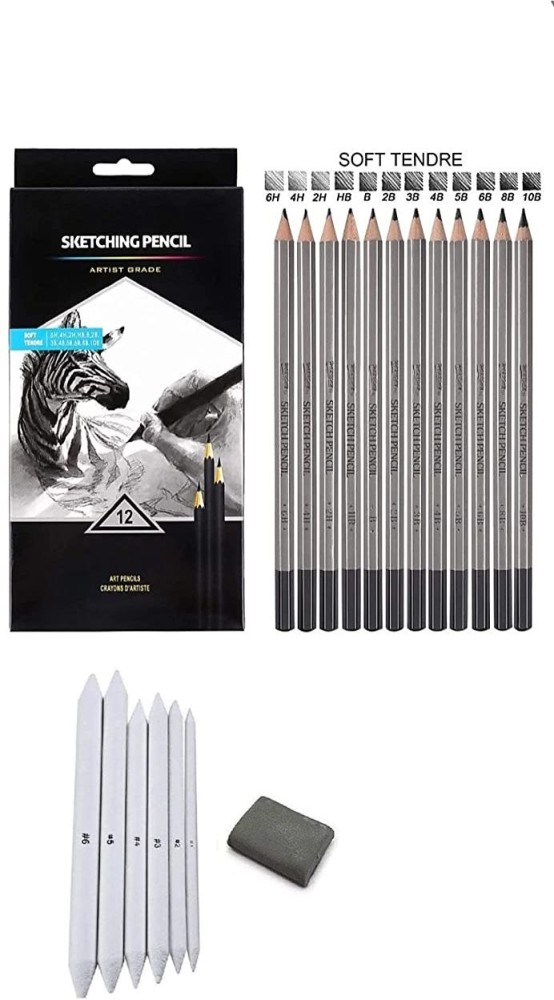 PINDIA Set of 12 Professional Drawing & Sketching Pencils (H-8B) : Amazon.in:  Home & Kitchen