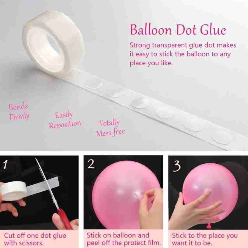 Glue dots for balloons 2 Pcs Glue dot Roll (100 Dots Each Rolls) for happy  Birthday