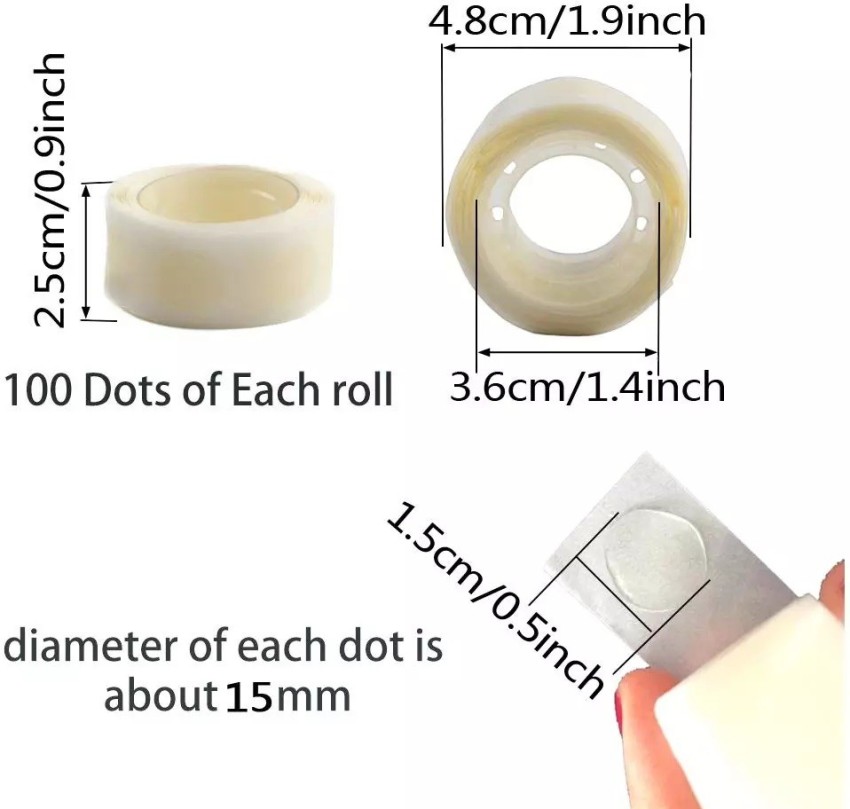 Glue Point Clear Balloon Glue Removable Adhesive Dots Double Sided Dots of  Glue Tape for Balloons for Party or Wedding Decoration (400 Dots)