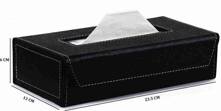 AuTO ADDiCT Car Tissue Box Paper Tissue Holder Black with 200