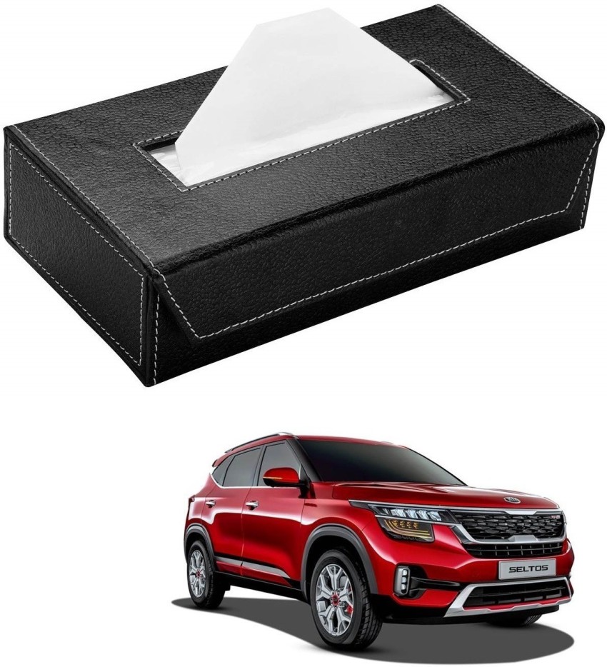 AuTO ADDiCT Car Tissue Box Paper Tissue Holder Black with 200 Sheets(100  Pulls) For Kia Seltos Vehicle Tissue Dispenser Price in India - Buy AuTO  ADDiCT Car Tissue Box Paper Tissue Holder