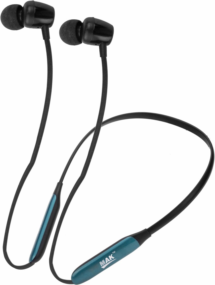 MAK MK 200 Sea Green Wireless Neckband with 20 hours of Play Time