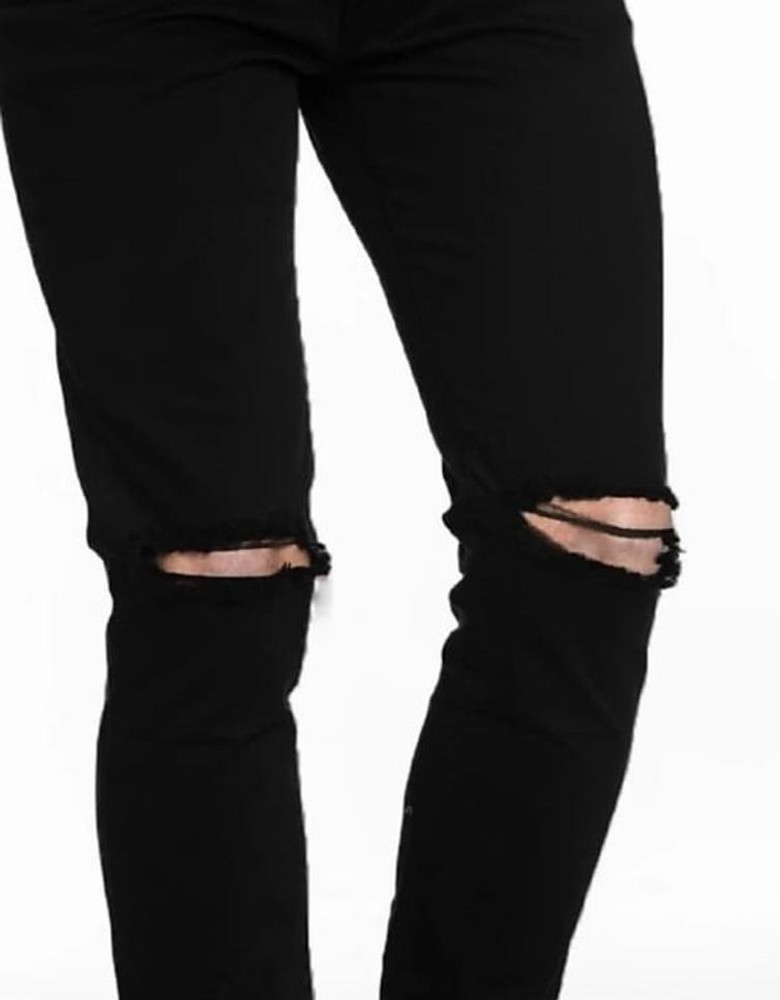 Black damage shop jeans