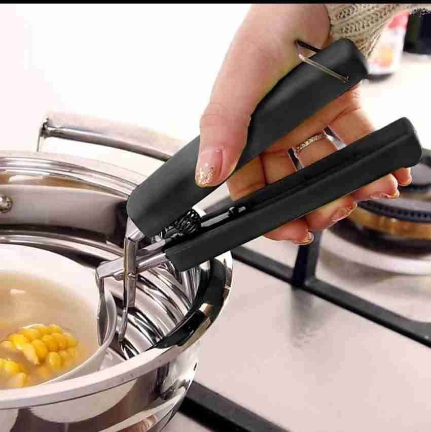 SHANGPEIXUAN Pizza Pan Gripper for Deep Pizza Pans,Heavy Duty Cast Aluminum  Pan Tongs,Great for Pulling Hot Pizza Pan out of the Microwave,Oven … …