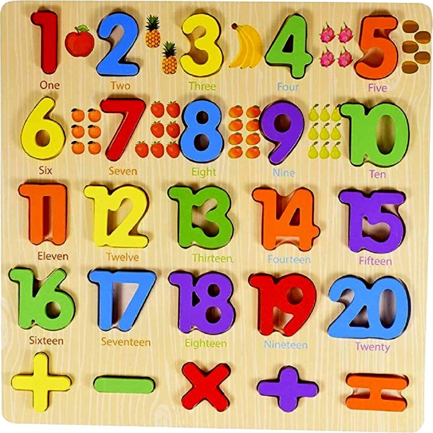 Wooden Numbers Puzzle (For Toddlers 2 To 5 Years Of Age