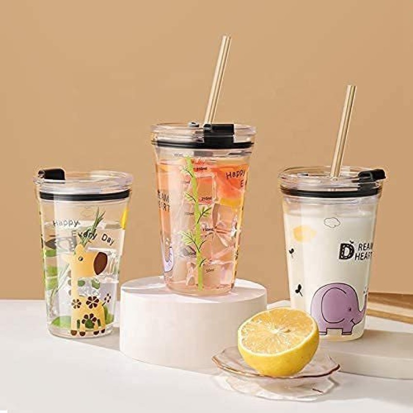 Bubble Tea Cup Straw, Cute Glass Cup Drinks, Cute Glass Cups Lids