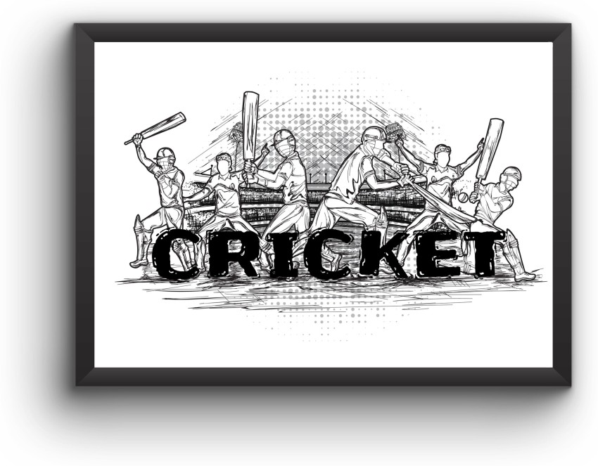 Concept Of Batsman Playing Cricket  Championship Line Art Design Vector  Illustration Royalty Free SVG Cliparts Vectors And Stock Illustration  Image 122797644