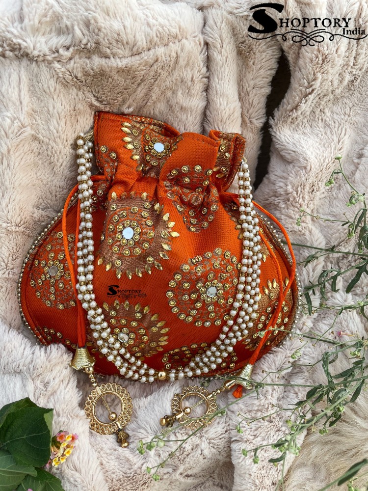 Gold Embroidered Potli | Buy Potli Bags Online | Athulyaa