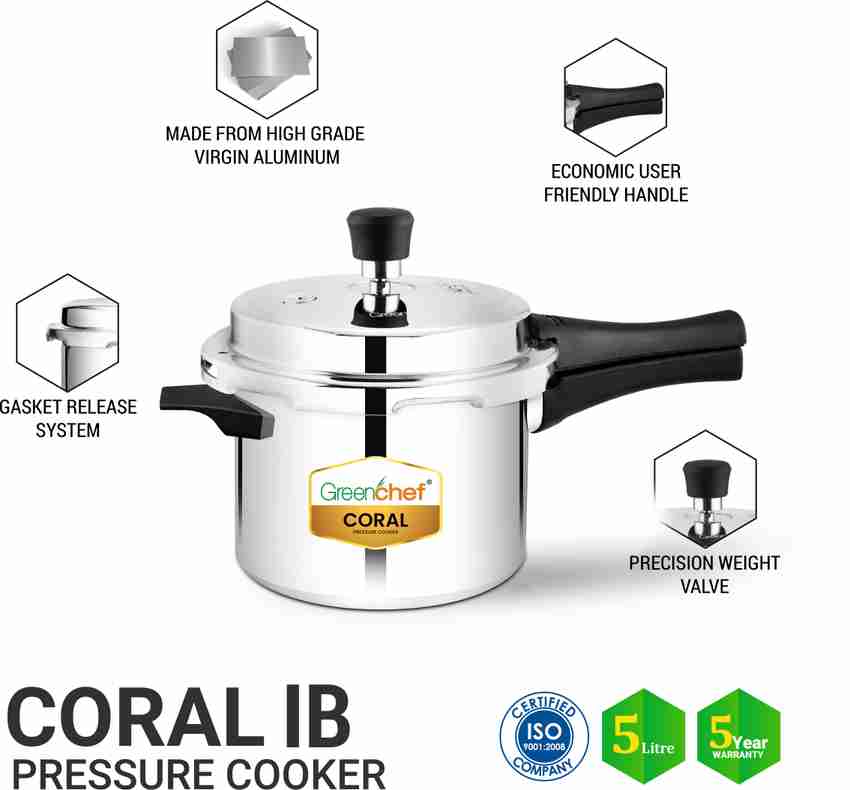 Greenchef Coral 5 L Induction Bottom Pressure Cooker Price in
