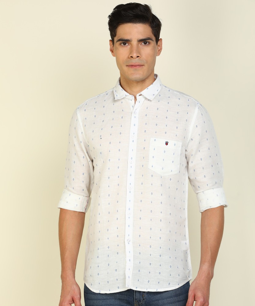 LOUIS PHILIPPE Men Printed Casual White Shirt - Buy LOUIS PHILIPPE Men  Printed Casual White Shirt Online at Best Prices in India