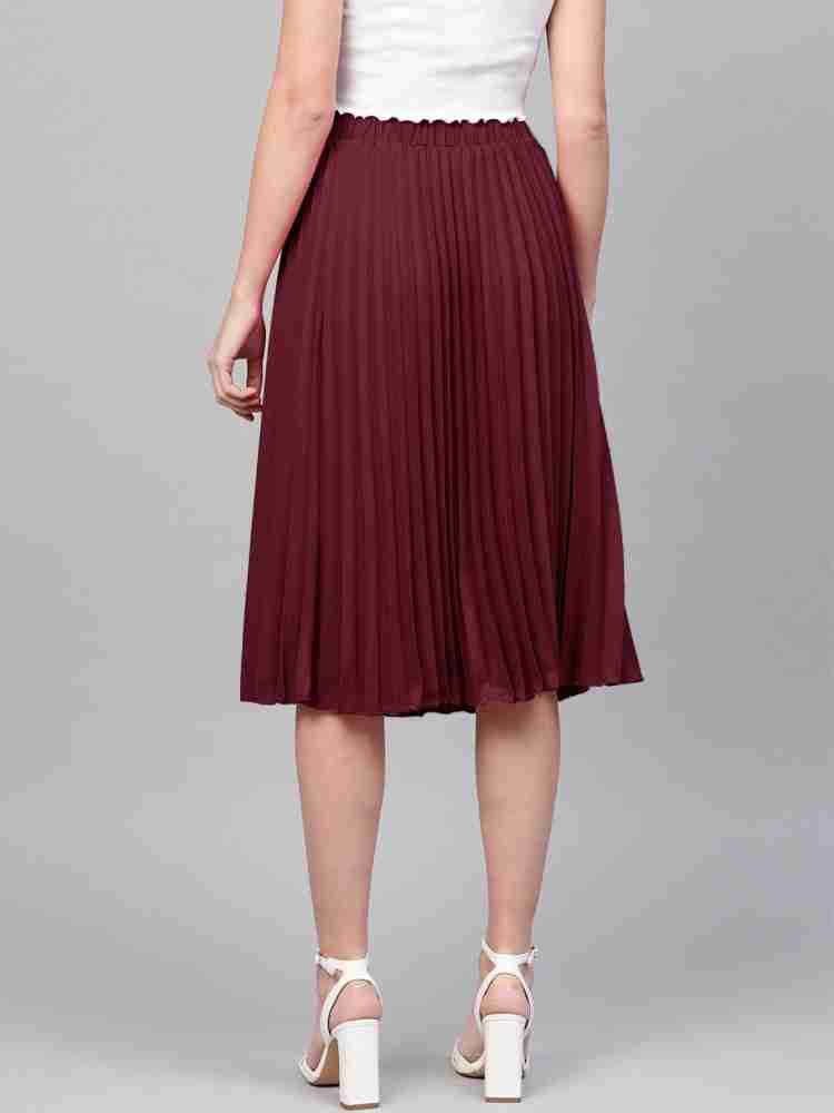 Maroon skirt online on sale