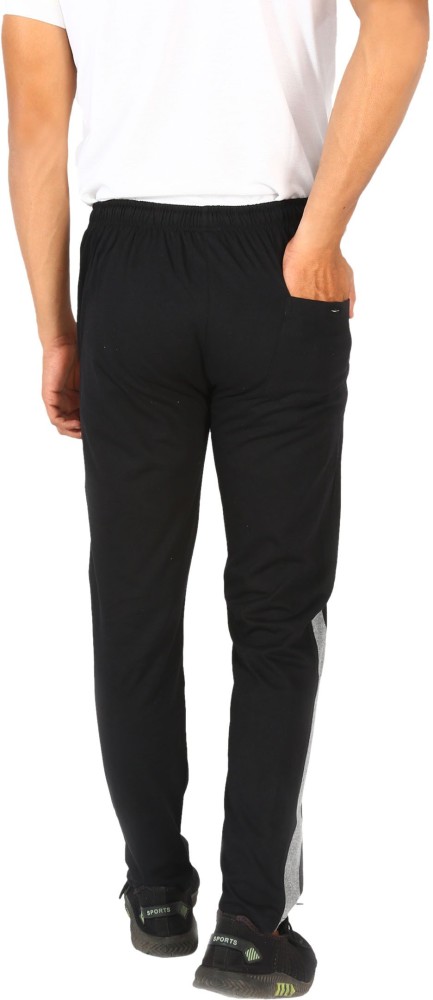 The Gym Monster Solid Men Black Track Pants - Buy The Gym Monster Solid Men  Black Track Pants Online at Best Prices in India